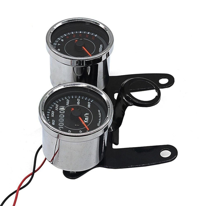 2-in-1 Motorcycle Odometer Speedometer Tachometer Speed Meter 12V Image 7