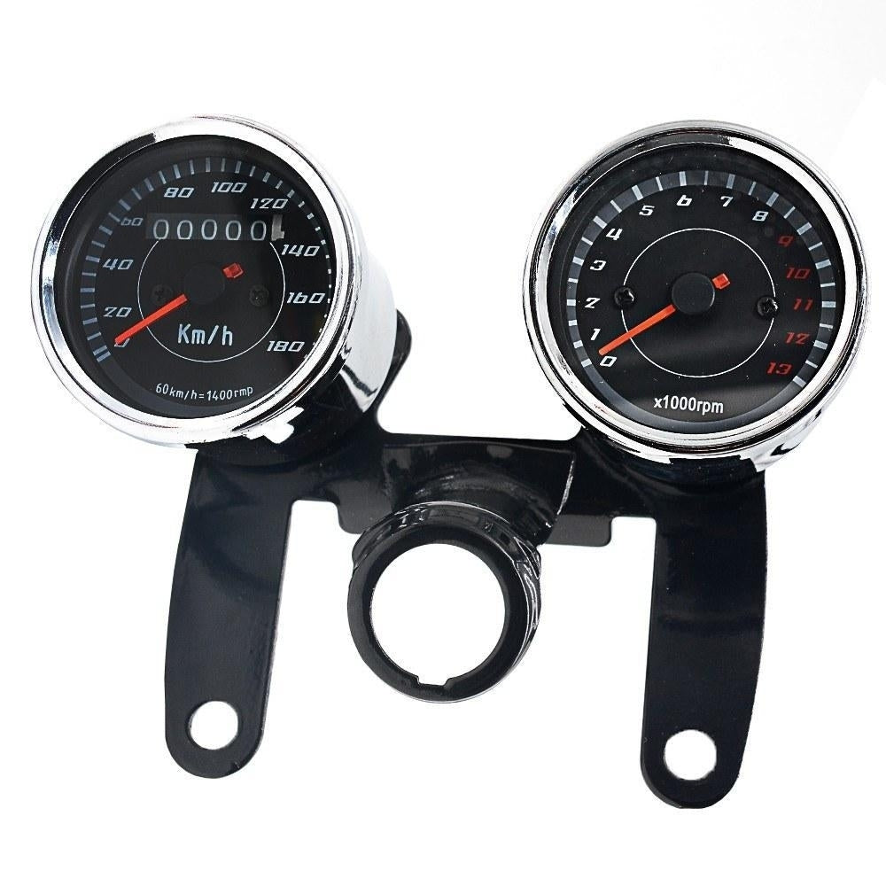 2-in-1 Motorcycle Odometer Speedometer Tachometer Speed Meter 12V Image 8