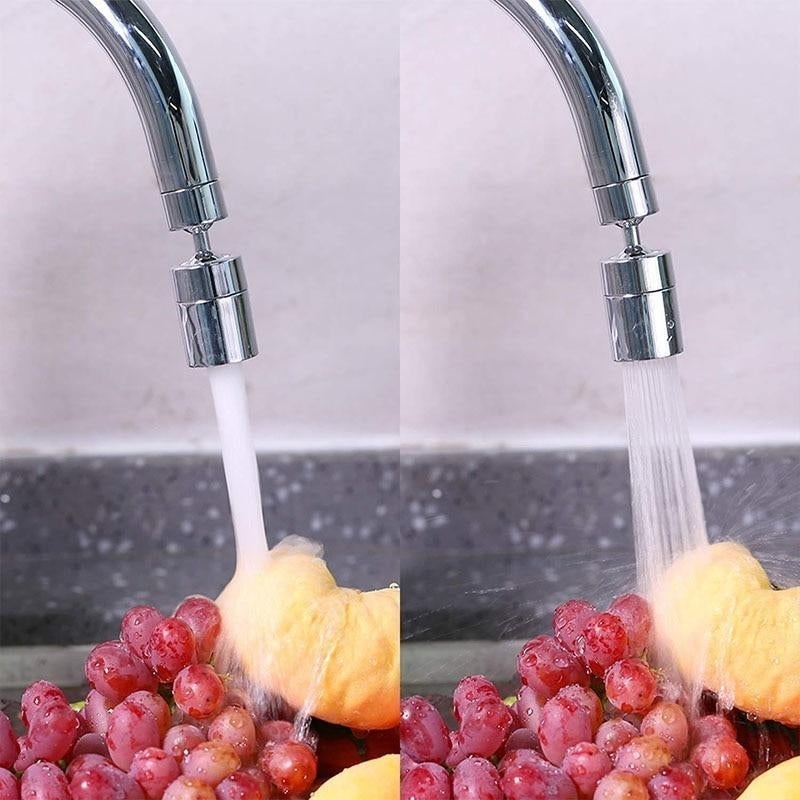 Kitchen faucet bubbler 360-degree double modes 2-flow splash-proof Image 2