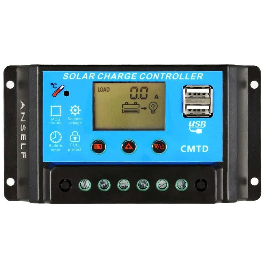 LCD Solar Charge Controller with Current Display Function Auto Regulator for Solar Panel Image 1