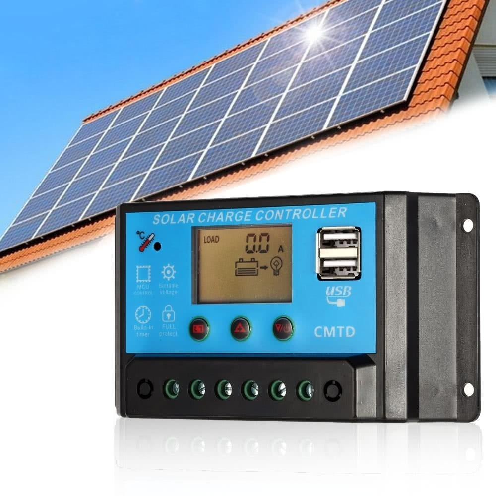 LCD Solar Charge Controller with Current Display Function Auto Regulator for Solar Panel Image 2