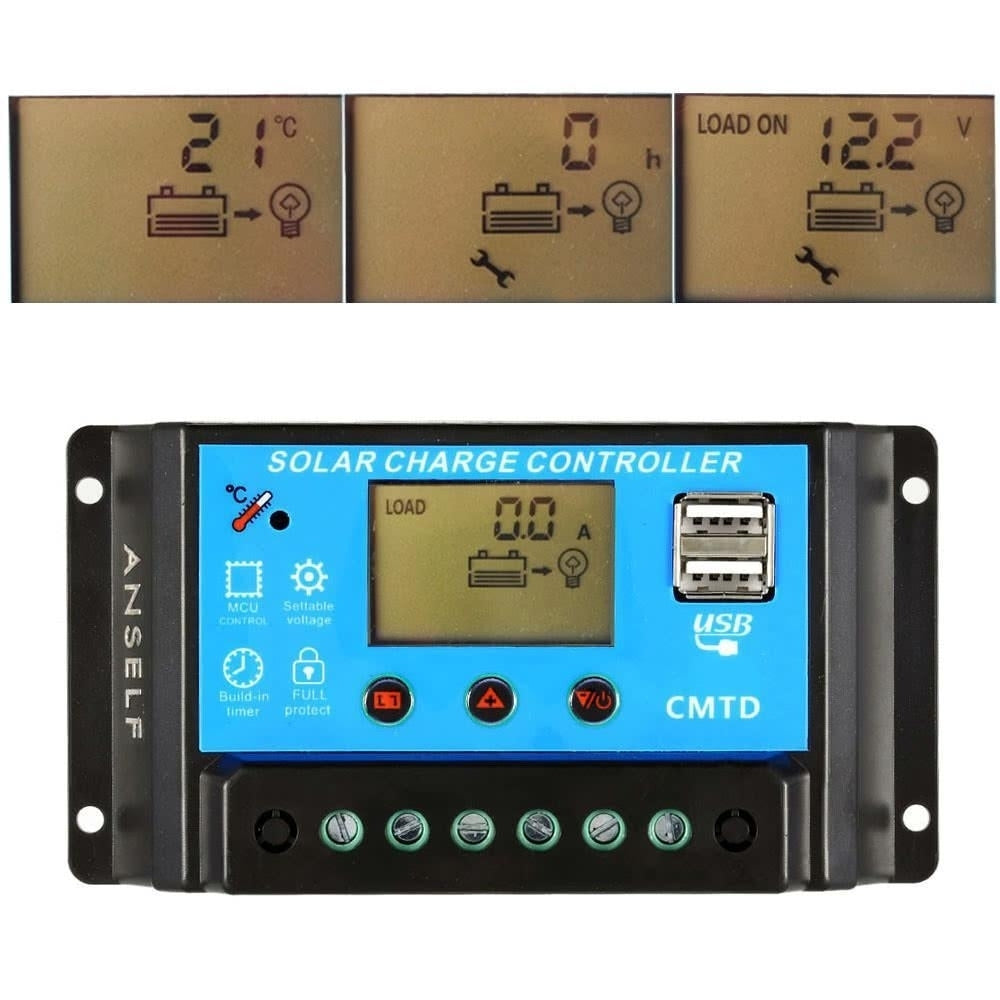 LCD Solar Charge Controller with Current Display Function Auto Regulator for Solar Panel Image 4