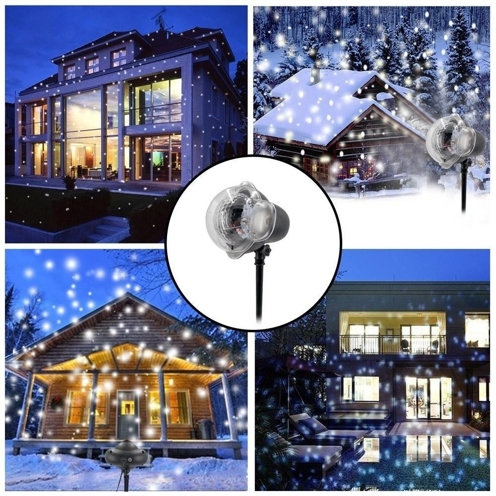 LED Mini Night Light Snow Projector Lawn Greensward Image 5