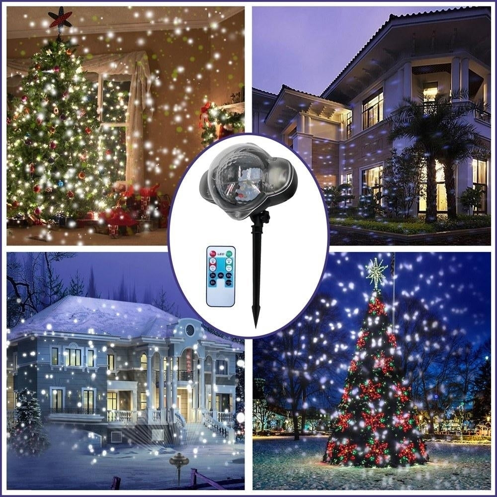 LED Mini Night Light Snow Projector Lawn Greensward Image 7