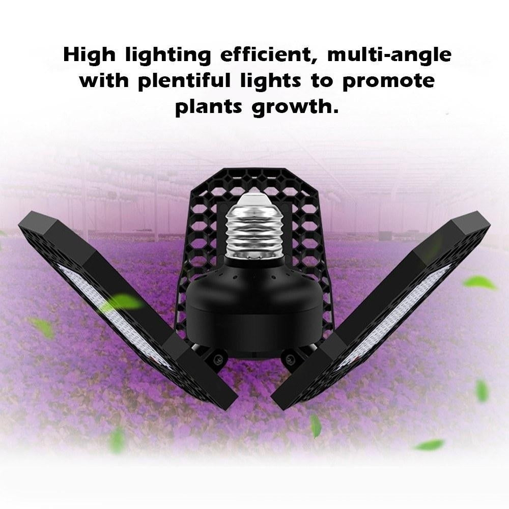 LED Plant Growth Light Greenhouse Lights Folding Three-Leaf Deformation Lamp Image 4