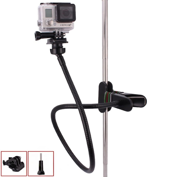 27.2" Flexible Adjustable Shaft Long Arm Mount Clamp Clip Holder Image 1