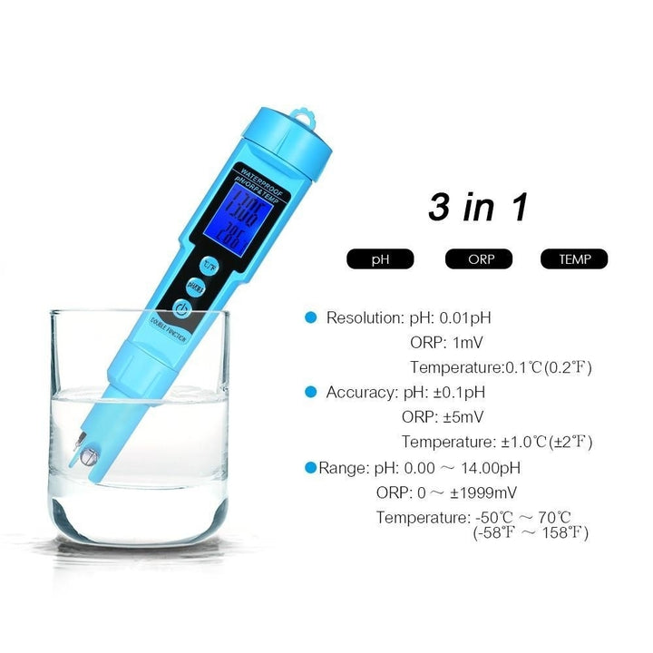 3 in 1 pH,ORP,TEMP Meter Water Detector Multi-function Quality Monitor Tester Image 11