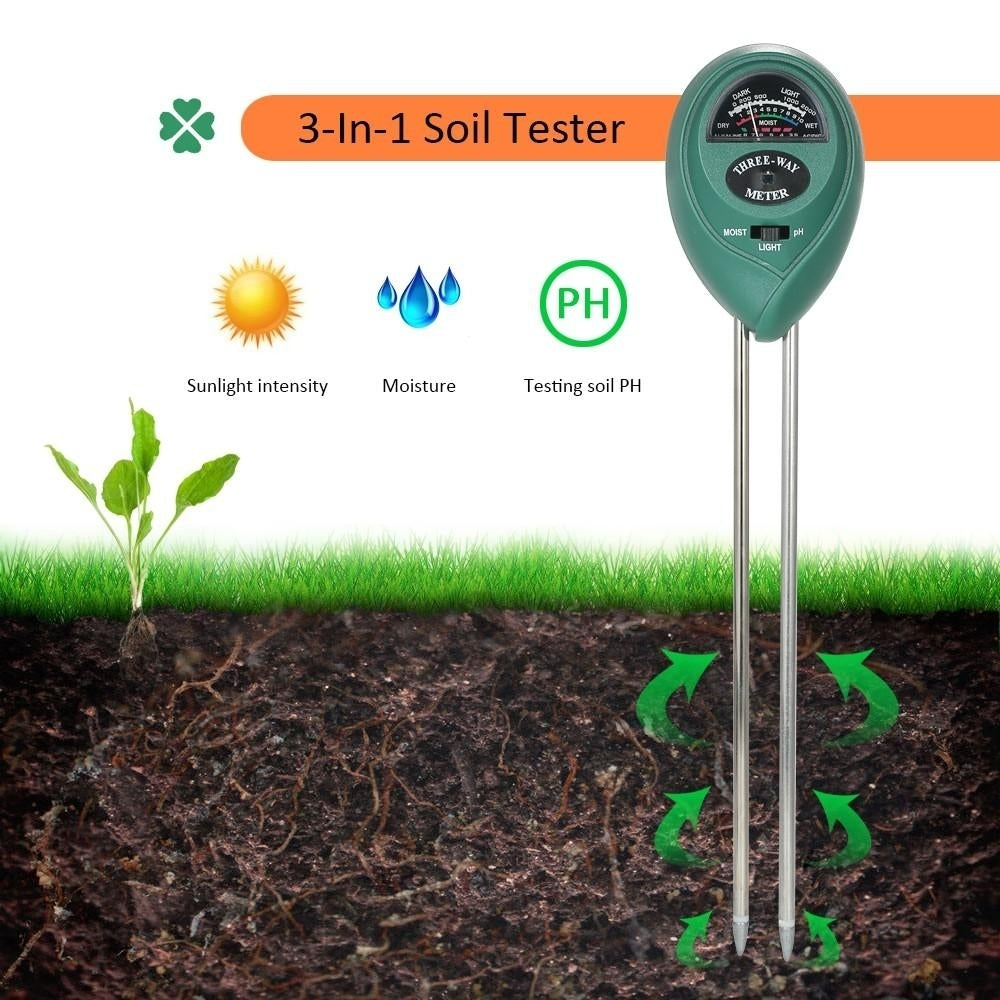 3-in-1 Multi-functional Soil Tester Moisture Meter PH Sunlight Intensity Image 10