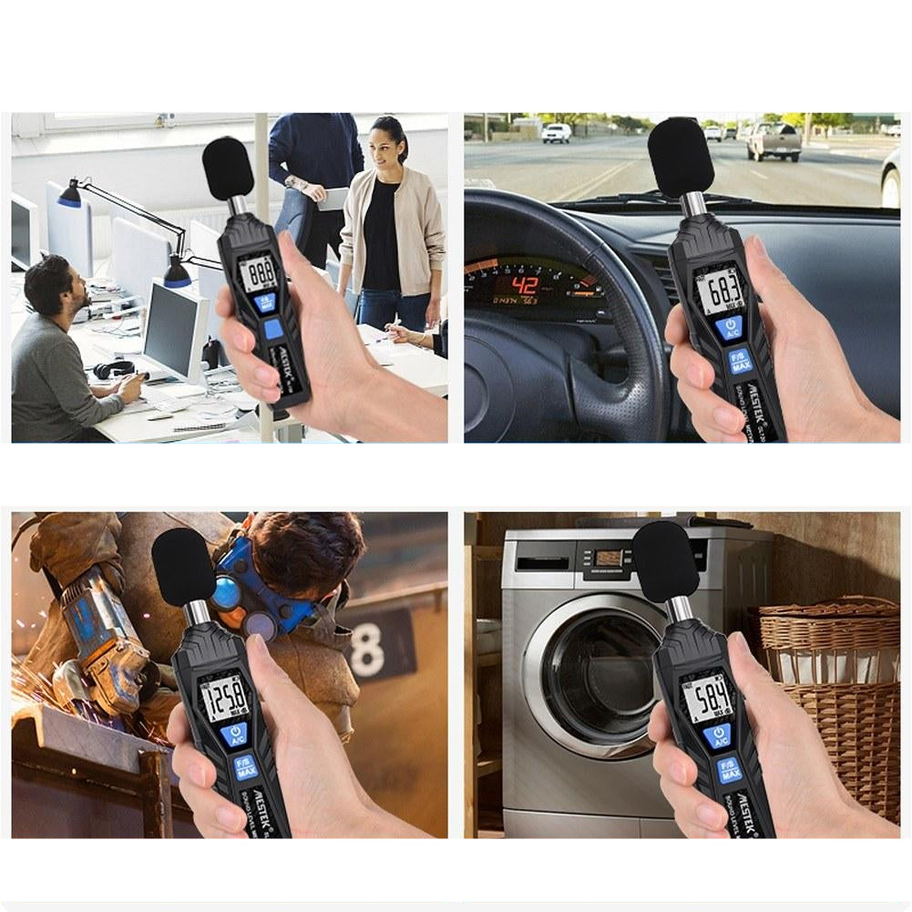 30~130dB Meter Noise Detector Measuring Instrument Mini Audio Sound Level Decibel Monitor Indicator Image 3