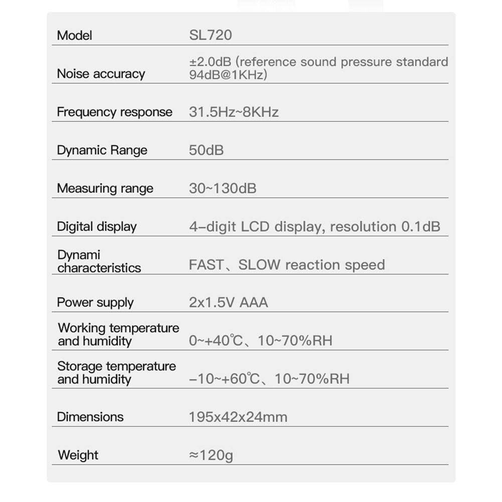 30~130dB Meter Noise Detector Measuring Instrument Mini Audio Sound Level Decibel Monitor Indicator Image 9