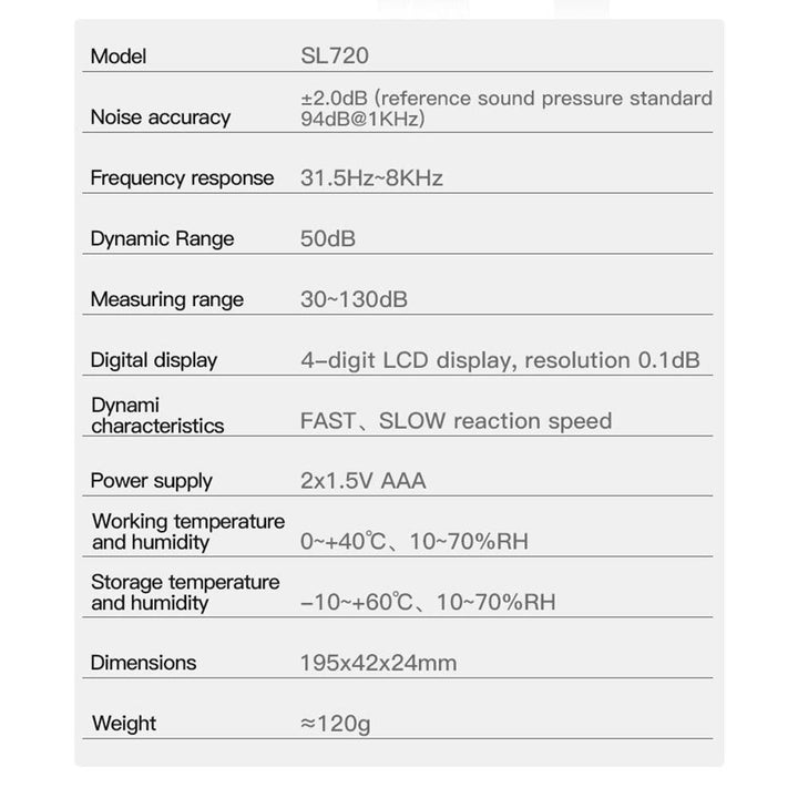 30~130dB Meter Noise Detector Measuring Instrument Mini Audio Sound Level Decibel Monitor Indicator Image 9