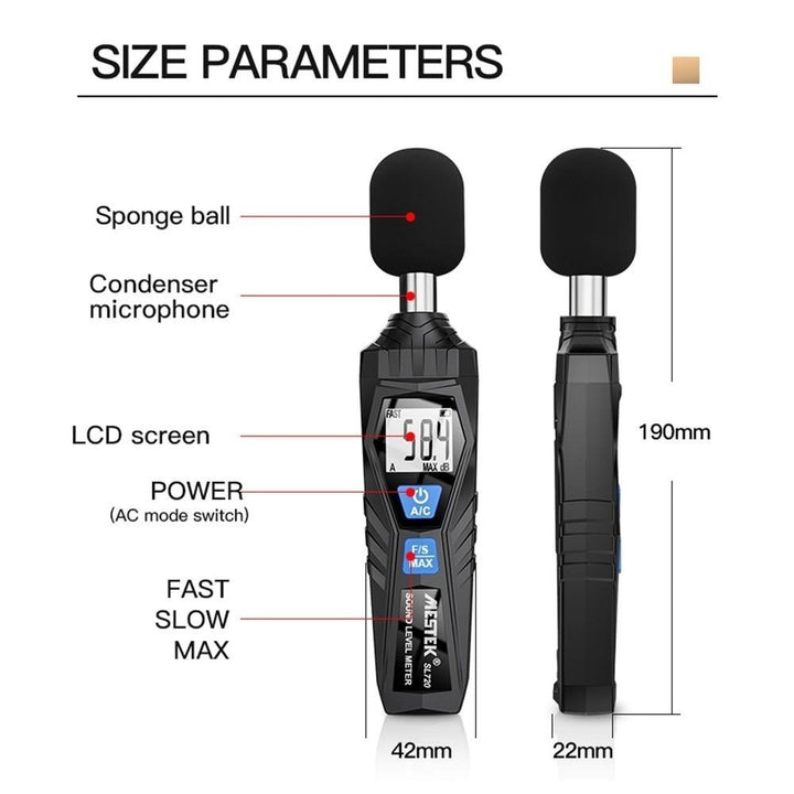 30~130dB Meter Noise Detector Measuring Instrument Mini Audio Sound Level Decibel Monitor Indicator Image 11