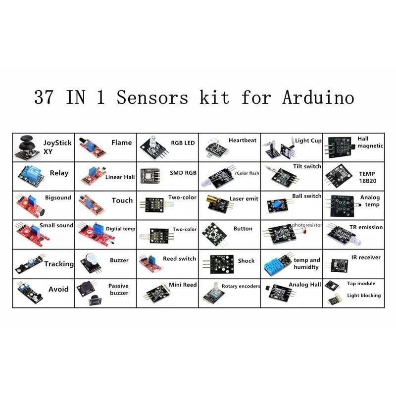 37 In 1 Sensor Module Board Set Starter Kits - products that work with official Arduino boards Image 8