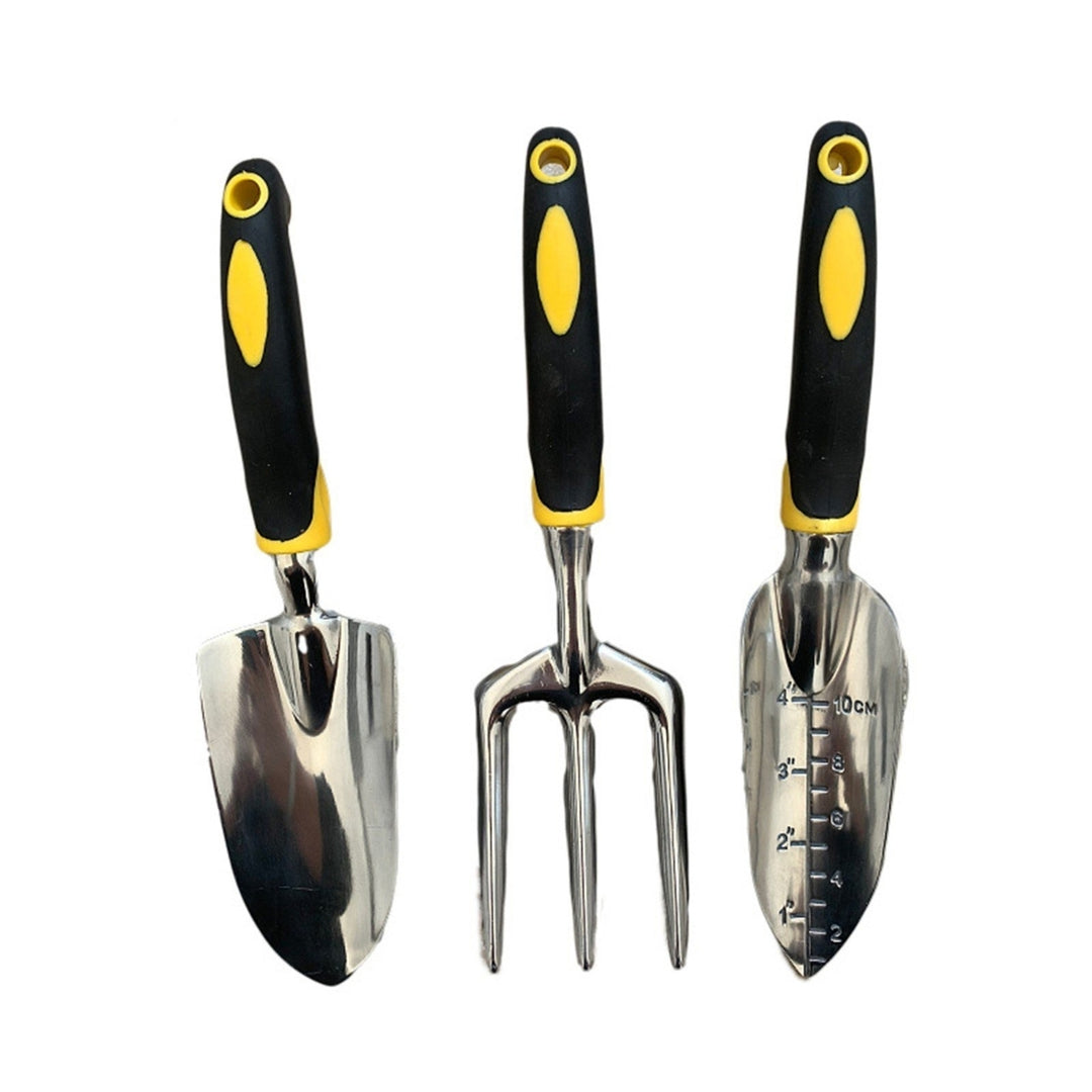 3PCS Garden Planting Tool Set Rake, Shovel, Trowel Image 1