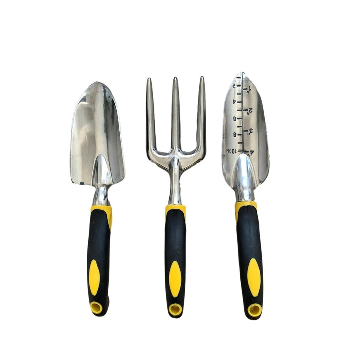 3PCS Garden Planting Tool Set Rake, Shovel, Trowel Image 5