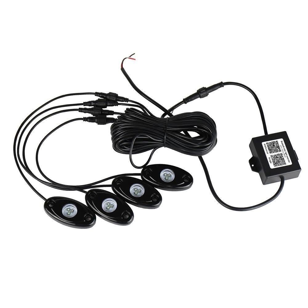 4pcs 12V RGB LED Rock Lights for Jeep Off Road SUV Truck Image 2