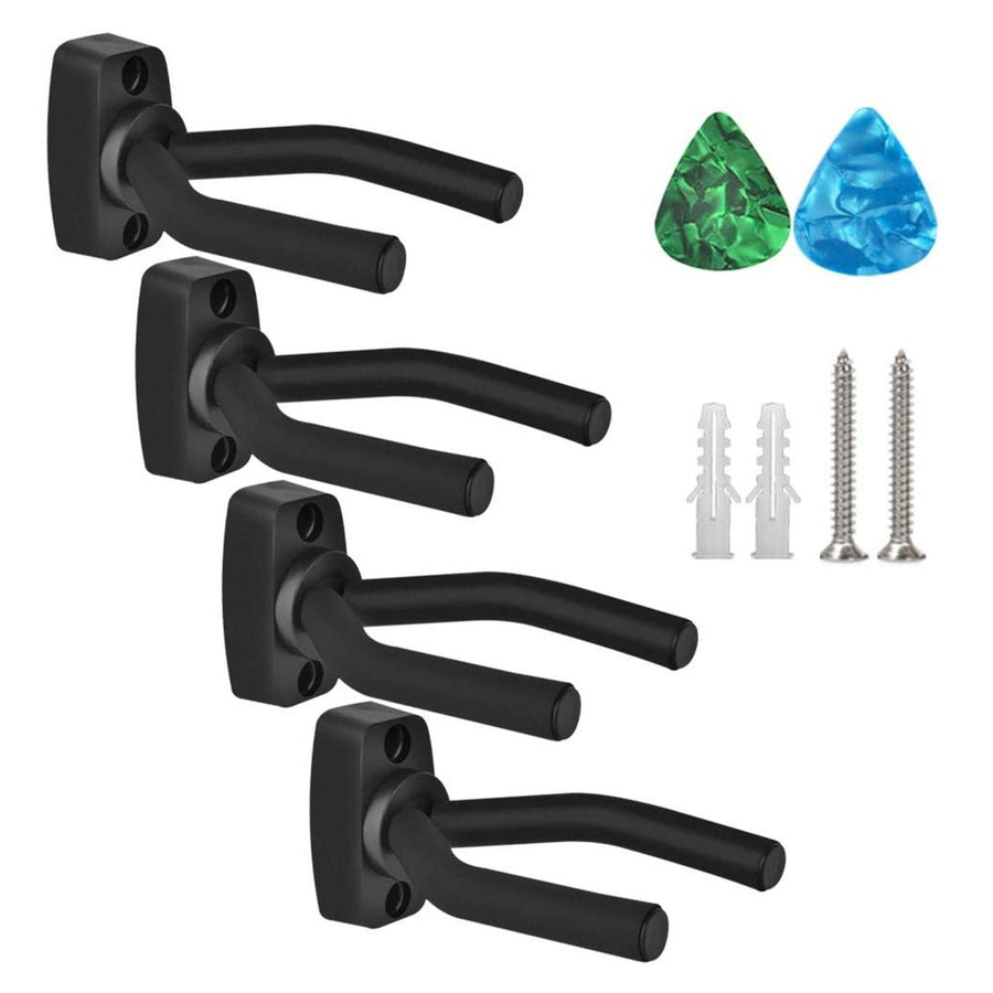 4Pcs Guitar Hangers Wall Mount Holder Ukulele Bass Support Display Image 1