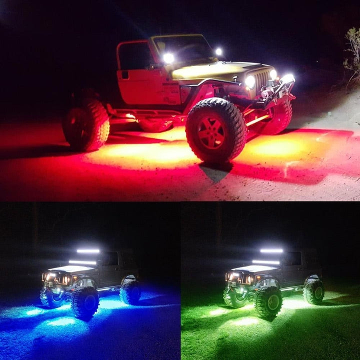 4pcs 12V RGB LED Rock Lights for Jeep Off Road SUV Truck Image 11