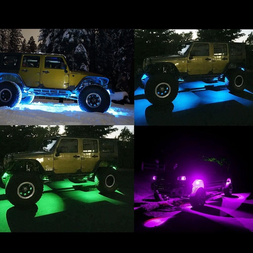 4pcs 12V RGB LED Rock Lights for Jeep Off Road SUV Truck Image 12