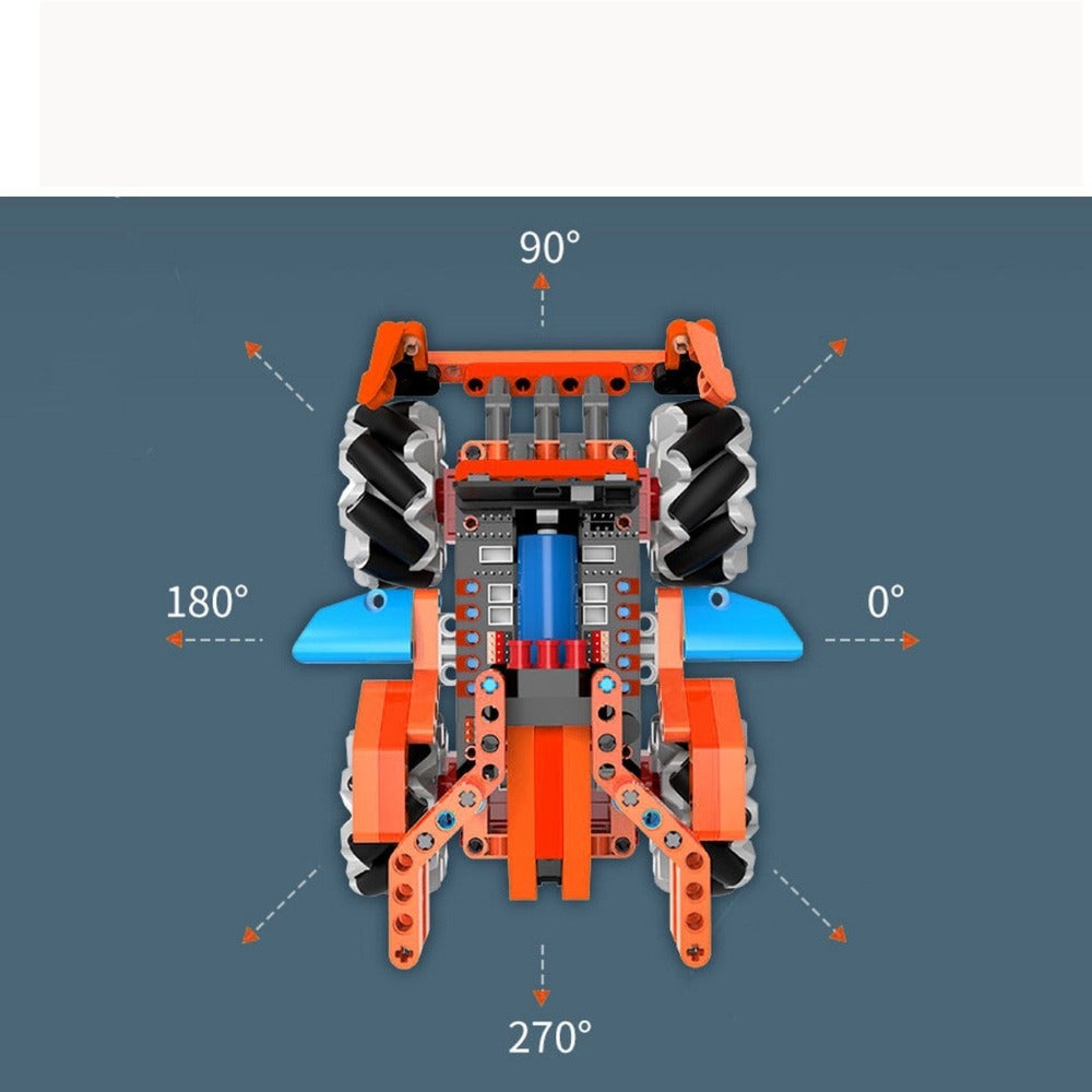 4WD Smart Car Chassis DIY Kit Omni-mobile Dual Layer Platform with 4 Omni-directional Wheels Image 9