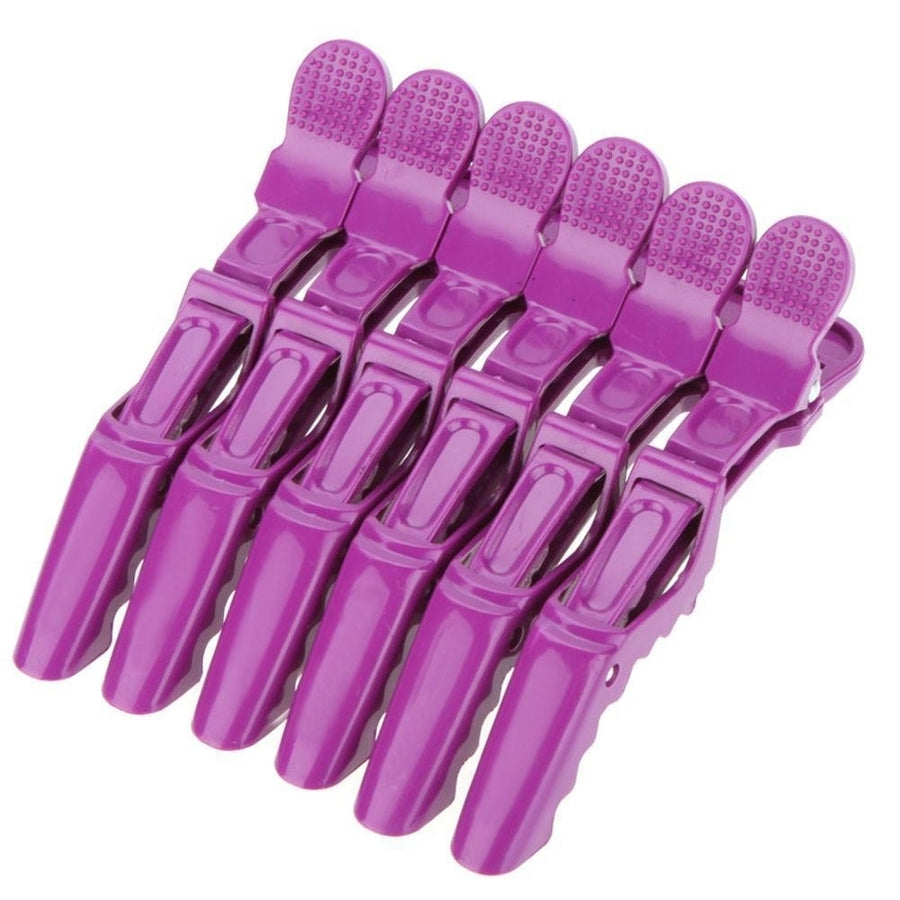 6Pcs Sectioning Clips Clamps Hairdressing Salon Hair Grip Crocodile DIY Accessories Hairpins Plastic Image 1