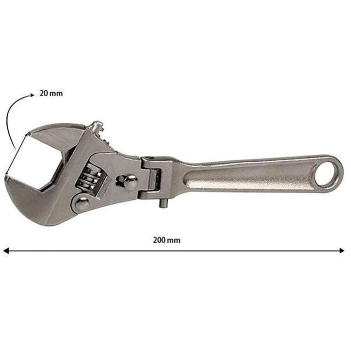 Adjustable Ratchet Wrench 180 Rotatable Folding Handle Spanner Hand Tool Image 3