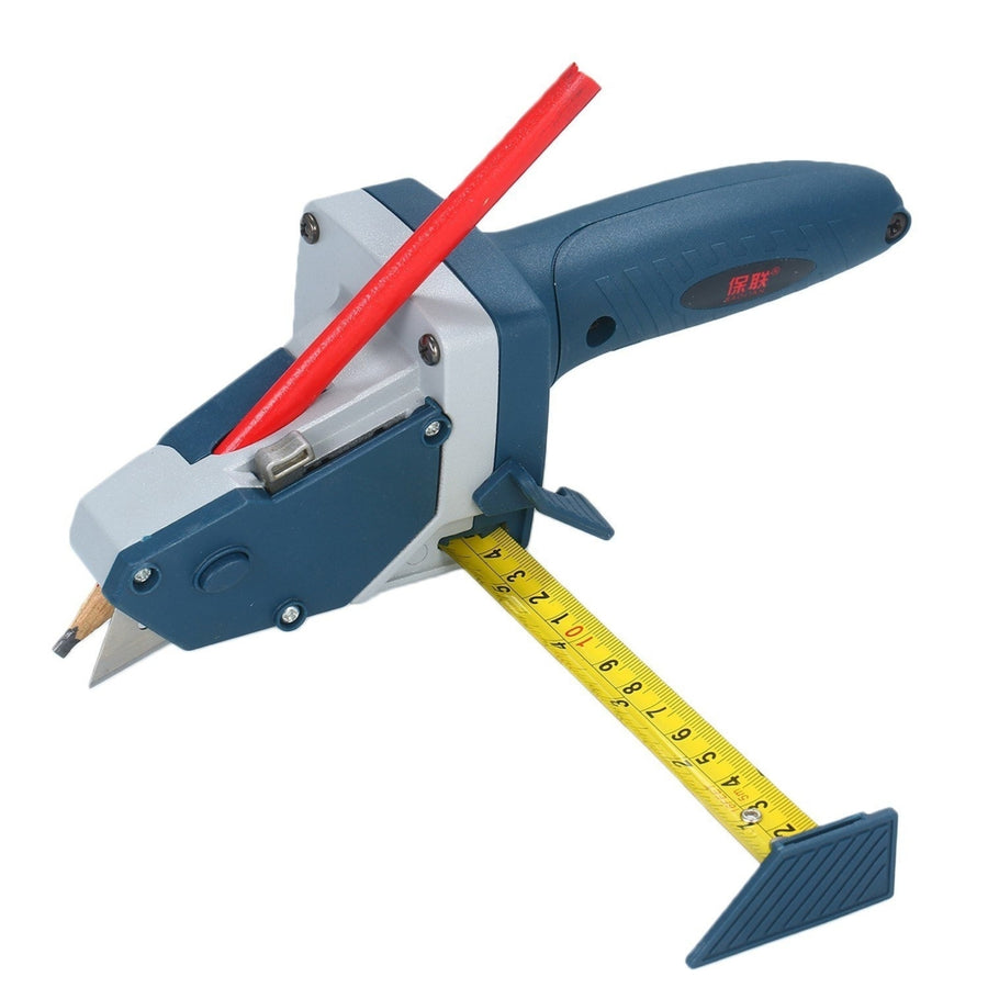 All-in-one Gypsum Board Cutting Tool with Measuring Tape and Utility Knife Mark Cut Drywall Image 1