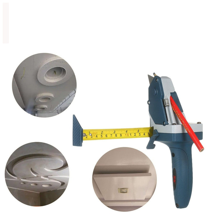 All-in-one Gypsum Board Cutting Tool with Measuring Tape and Utility Knife Mark Cut Drywall Image 3