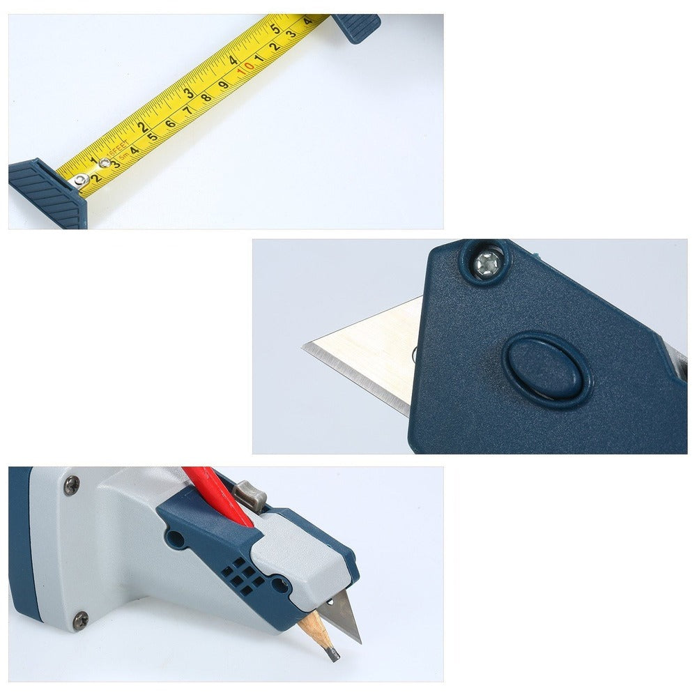 All-in-one Gypsum Board Cutting Tool with Measuring Tape and Utility Knife Mark Cut Drywall Image 4