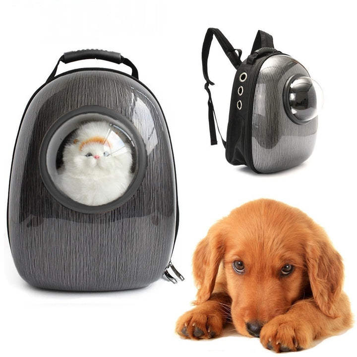 Astronaut Space Capsule Pet Backpack Carrier Transparent Breathable Travel Small Dog Cat Bag Image 1