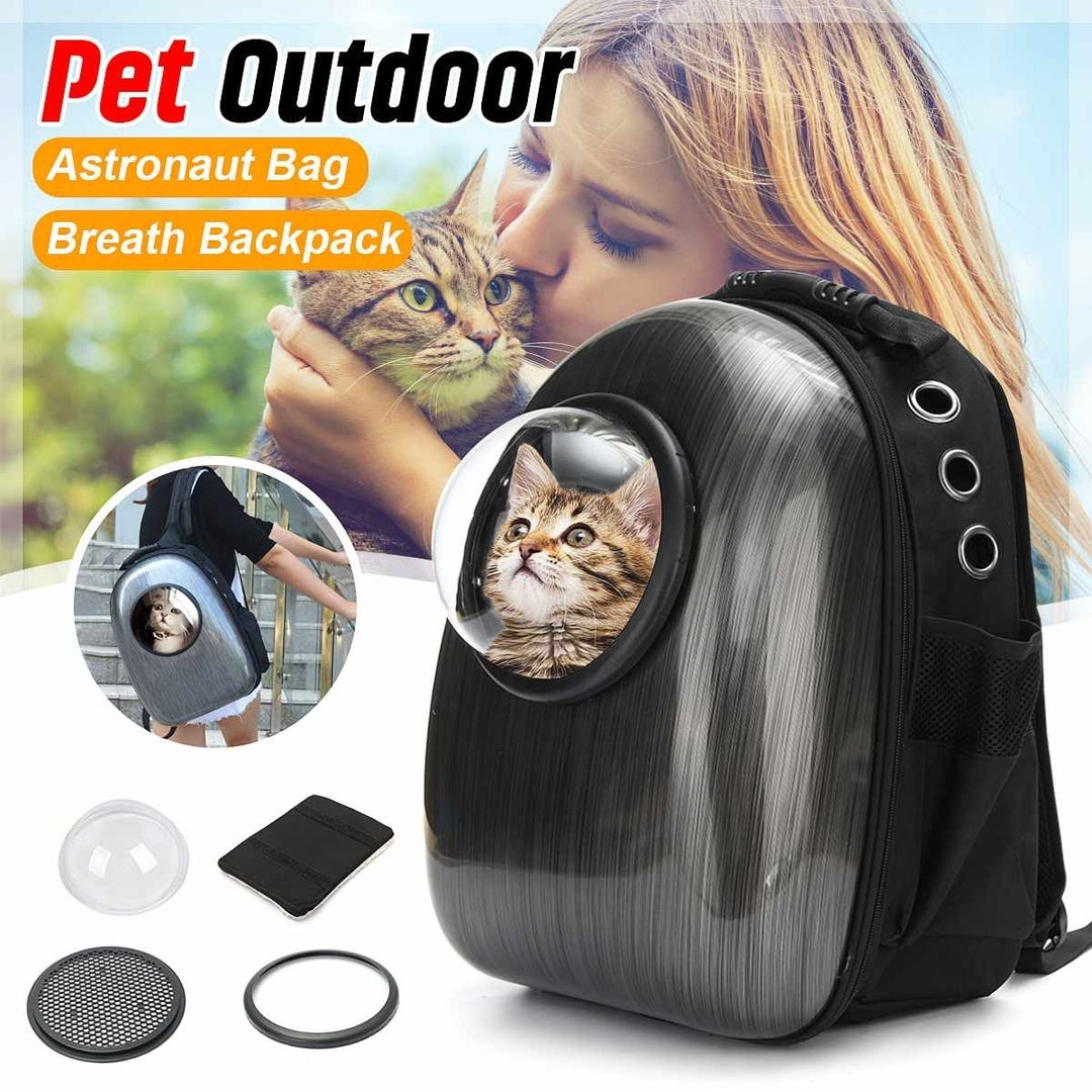 Astronaut Space Capsule Pet Backpack Carrier Transparent Breathable Travel Small Dog Cat Bag Image 6