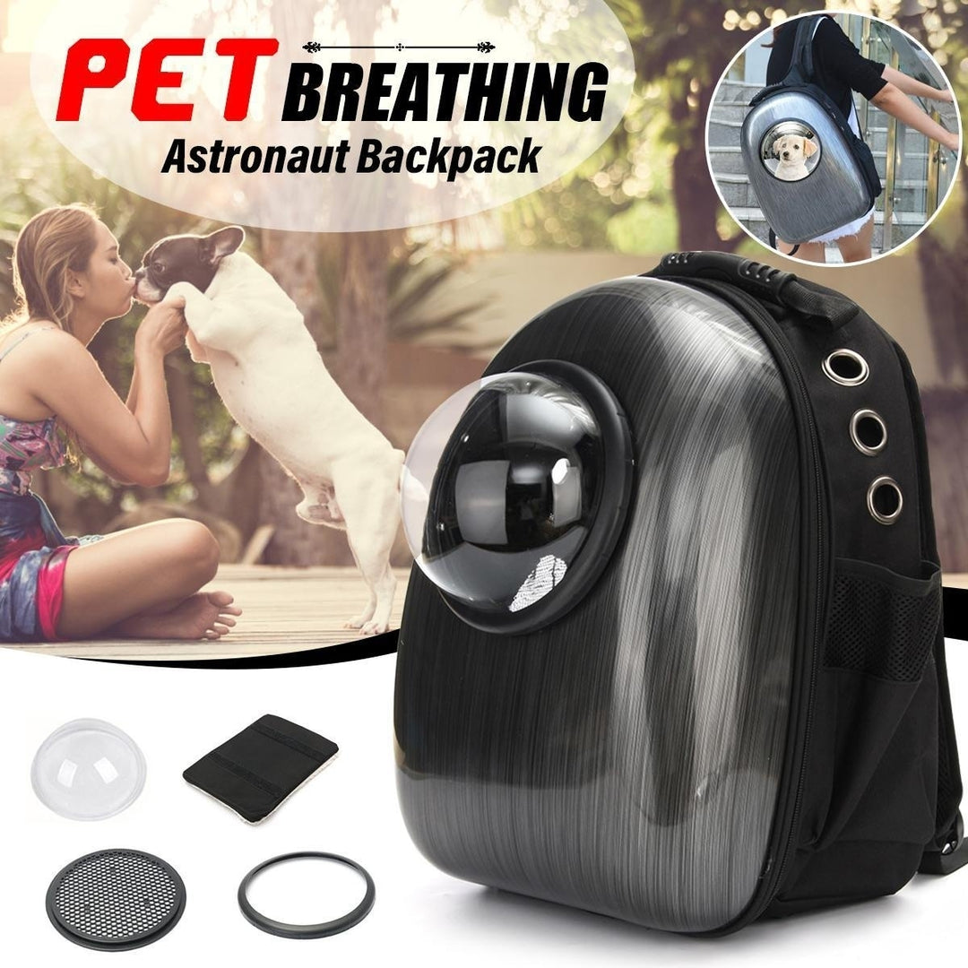 Astronaut Space Capsule Pet Backpack Carrier Transparent Breathable Travel Small Dog Cat Bag Image 7