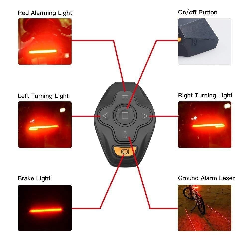 Bikelight Brake Bicycle Rear Light Tail Lamp Image 4