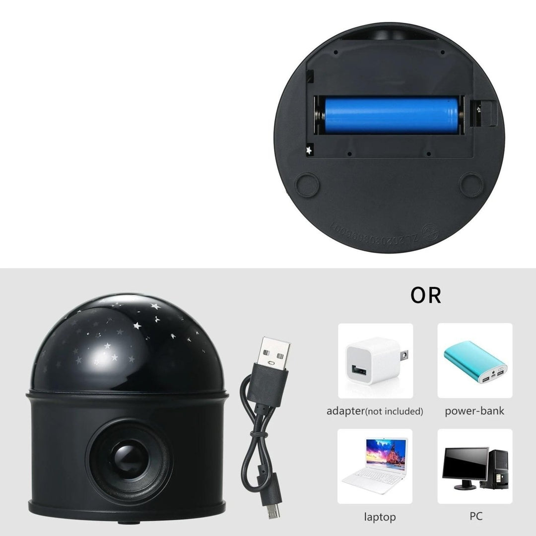 LEDs Ball Light Projector Light BT Music Speaker Player 360 Rotation Projector for Bedroom DJ Party Lamp USB Powered Image 3