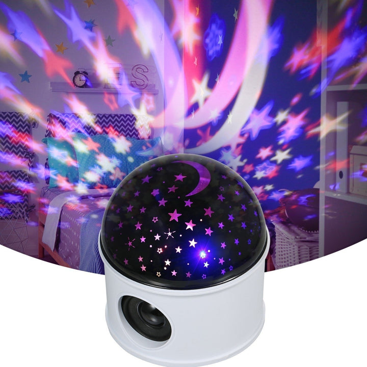 LEDs Ball Light Projector Light BT Music Speaker Player 360 Rotation Projector for Bedroom DJ Party Lamp USB Powered Image 6