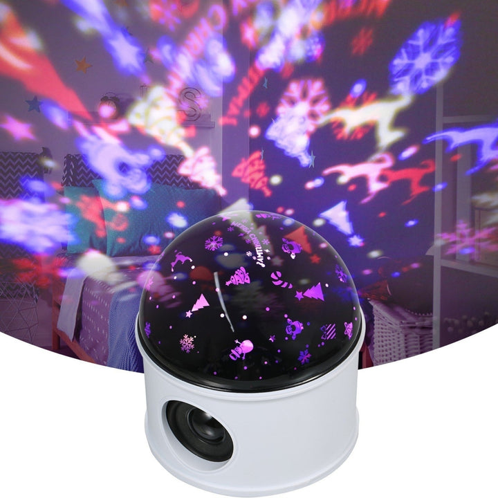 LEDs Ball Light Projector Light BT Music Speaker Player 360 Rotation Projector for Bedroom DJ Party Lamp USB Powered Image 7