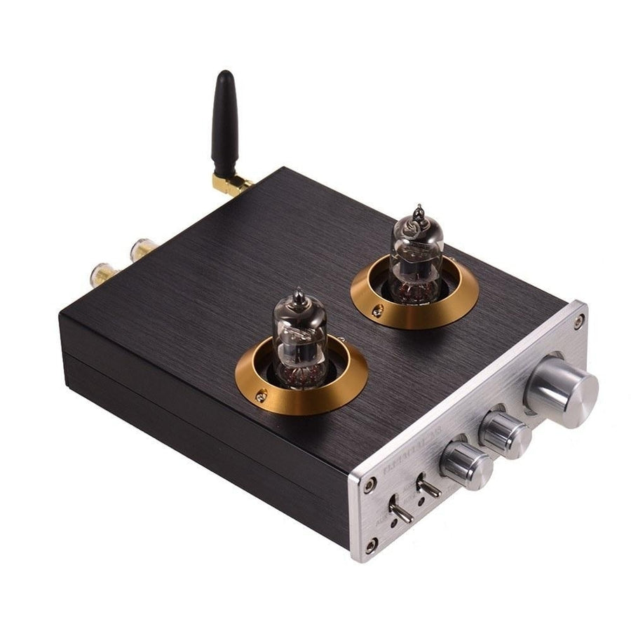 Mini HiFi Digital Audio Power Amplifier Stereo Amp with Dual 6J2 Vacuum Tubes 100W(50W2) Image 1