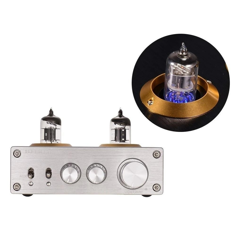 Mini HiFi Digital Audio Power Amplifier Stereo Amp with Dual 6J2 Vacuum Tubes 100W(50W2) Image 2