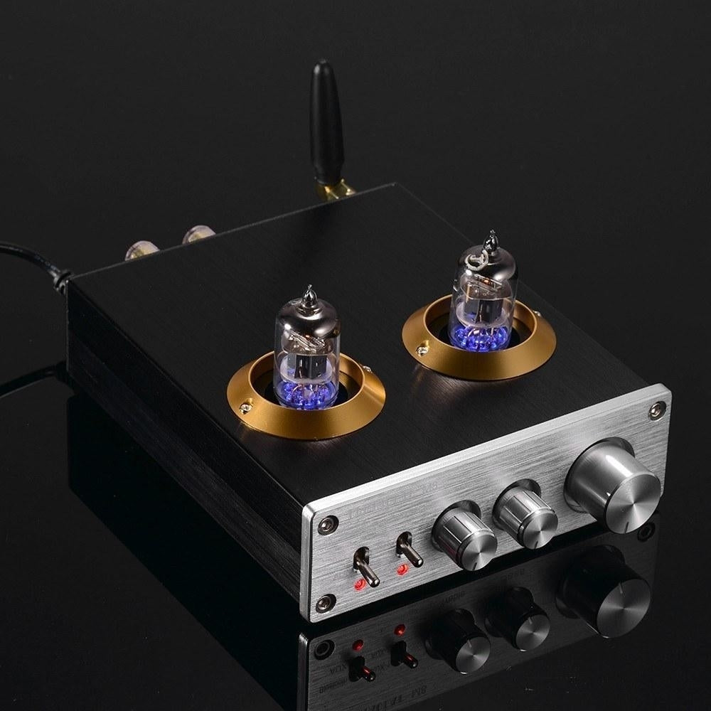 Mini HiFi Digital Audio Power Amplifier Stereo Amp with Dual 6J2 Vacuum Tubes 100W(50W2) Image 4