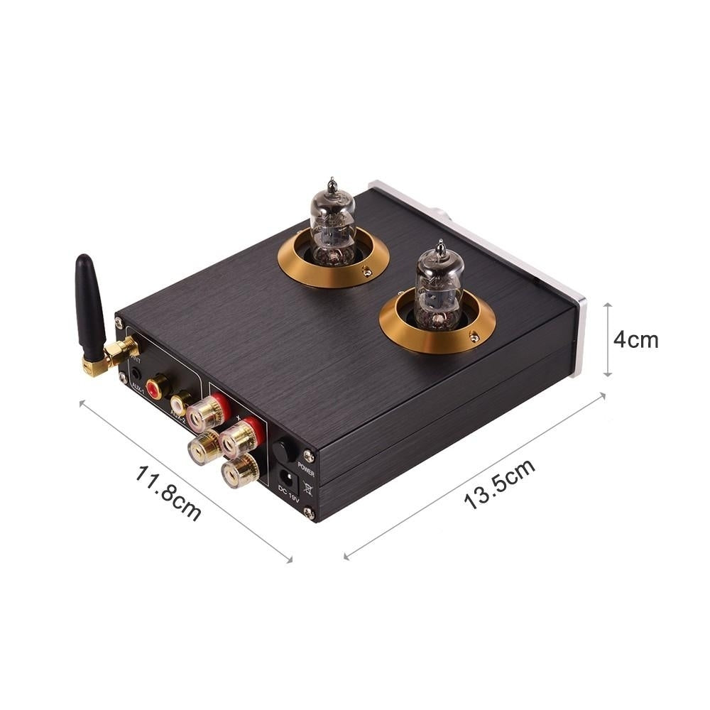 Mini HiFi Digital Audio Power Amplifier Stereo Amp with Dual 6J2 Vacuum Tubes 100W(50W2) Image 6