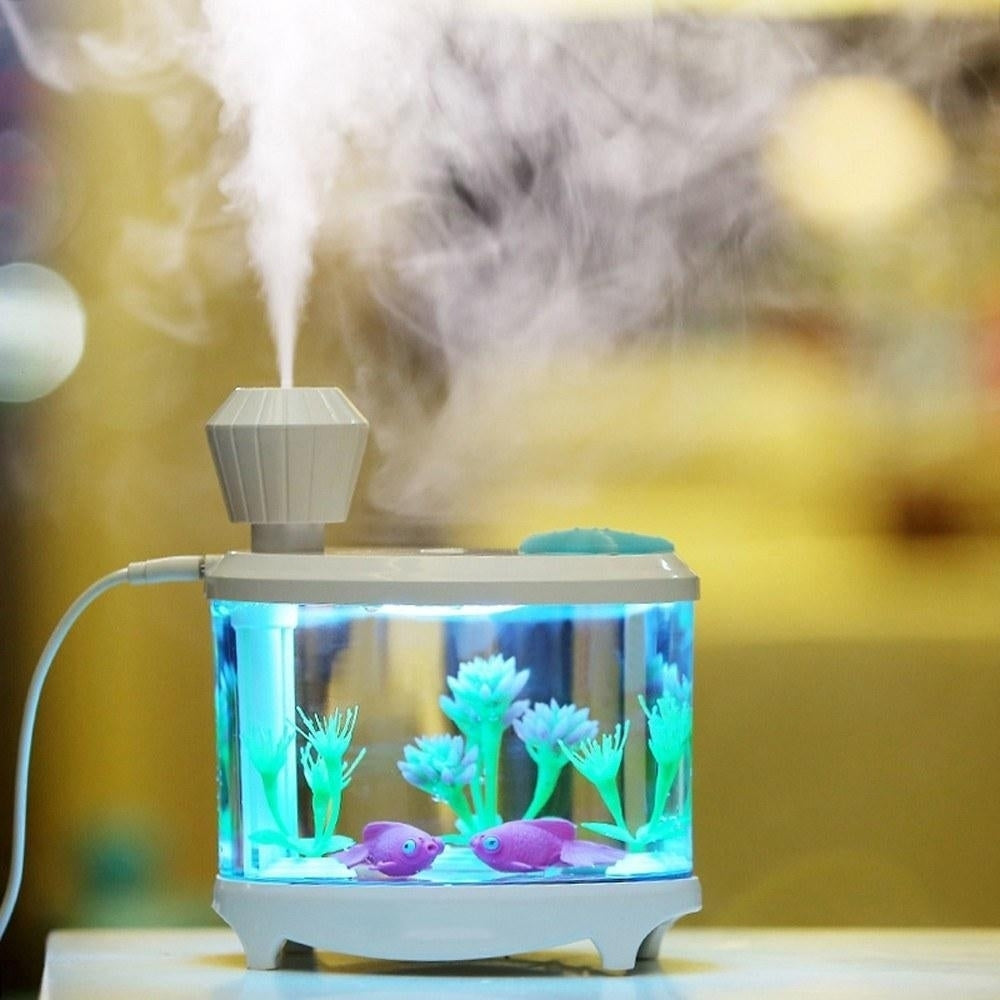 Mini USB Powered Fish Aquarium Lamp Humidifier Image 7