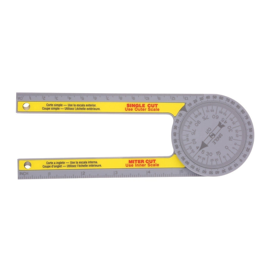 Miter Saw Protractor Angle Measuring Transfer Rule Gauge for Carpenters ABS Metric Ruler Image 1