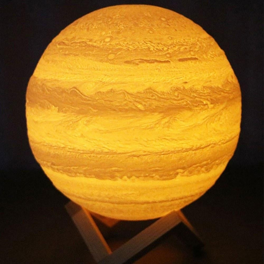 Moon Night Light 3D Printed Globe Lamp Image 3