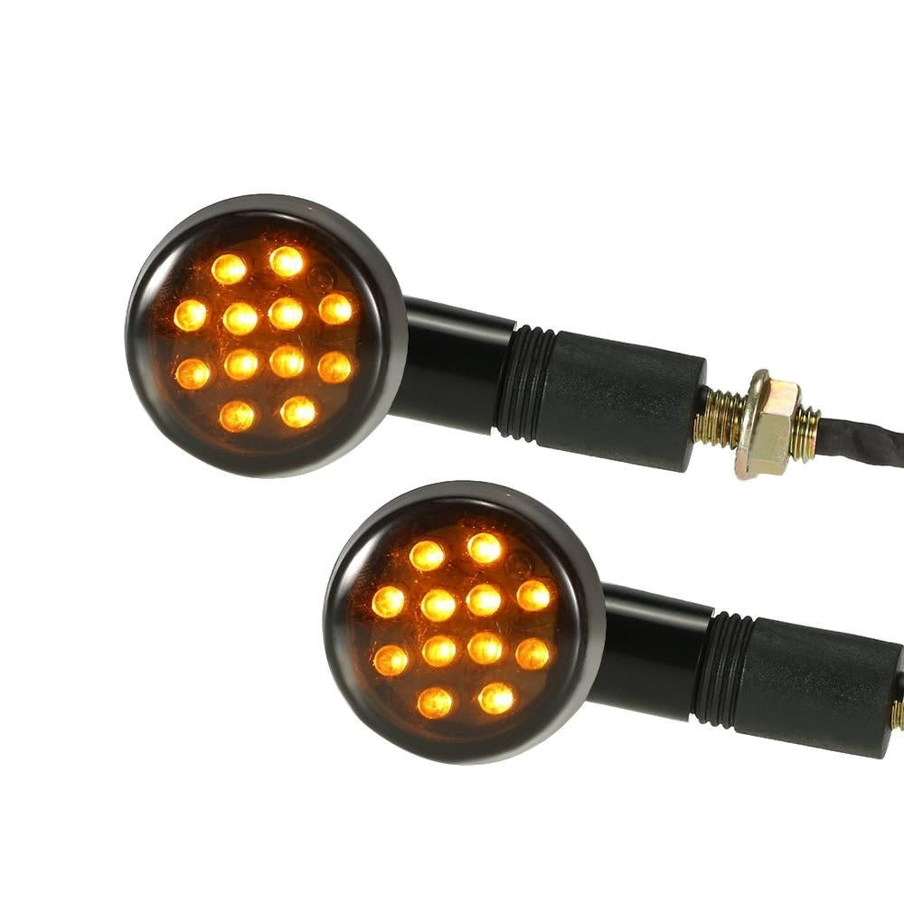 Motorcycle LED Turn Signal Light Universal for Harley Cafe Racer Pack 2 Image 2