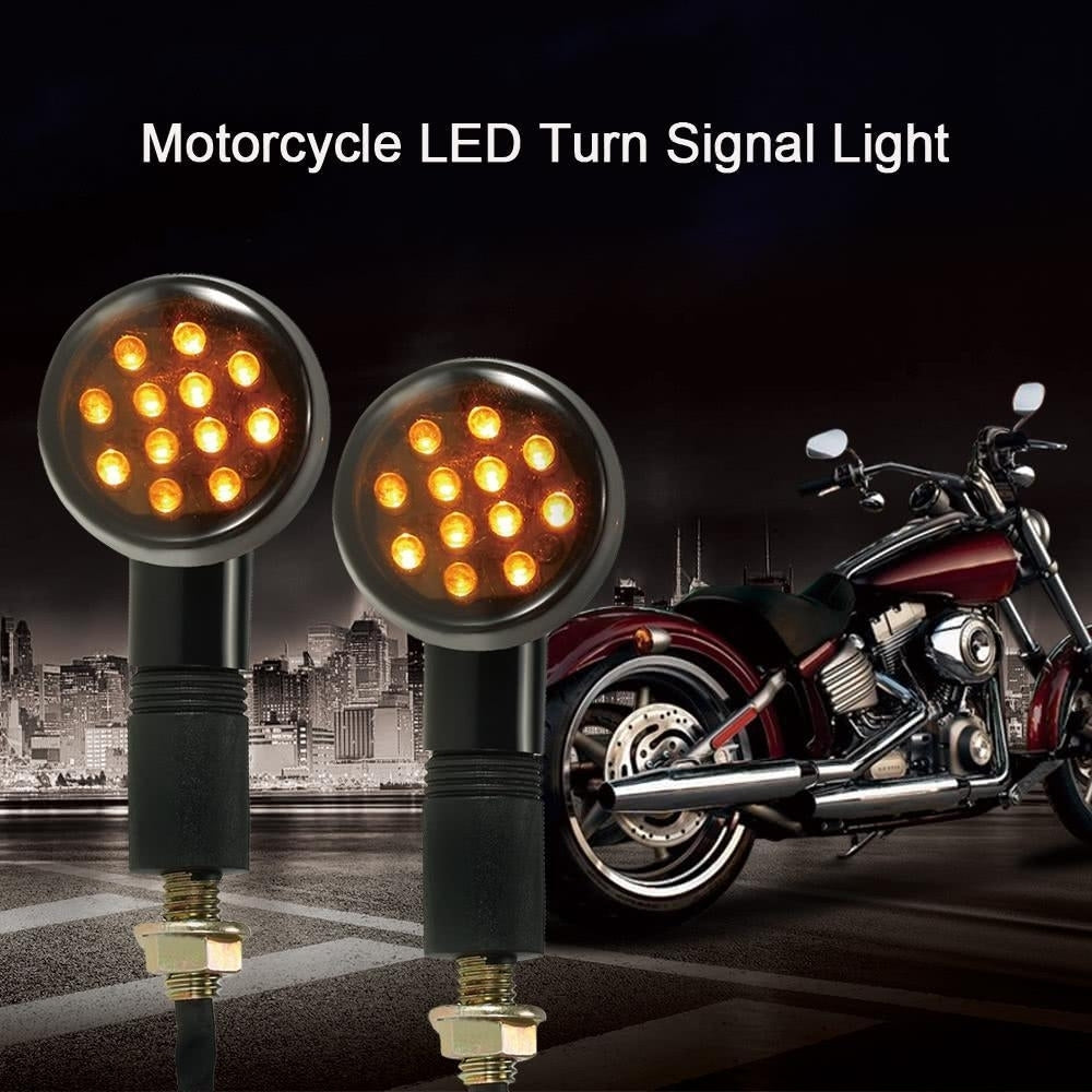 Motorcycle LED Turn Signal Light Universal for Harley Cafe Racer Pack 2 Image 12