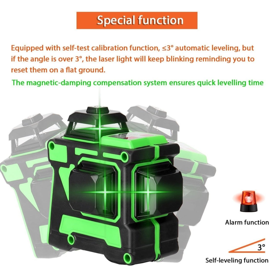 Multi-functional 3D 12 Lines Laser Level Tool Vertical Horizontal with Self-leveling Function Image 9