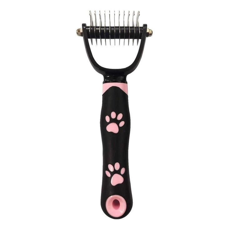 Pet Grooming Tool - Double Side Dematting Comb Remove Undercoat Mats Tangles Shedding Brushes Image 1