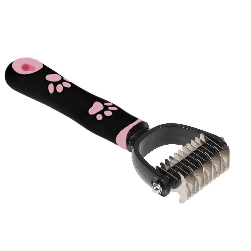 Pet Grooming Tool - Double Side Dematting Comb Remove Undercoat Mats Tangles Shedding Brushes Image 2