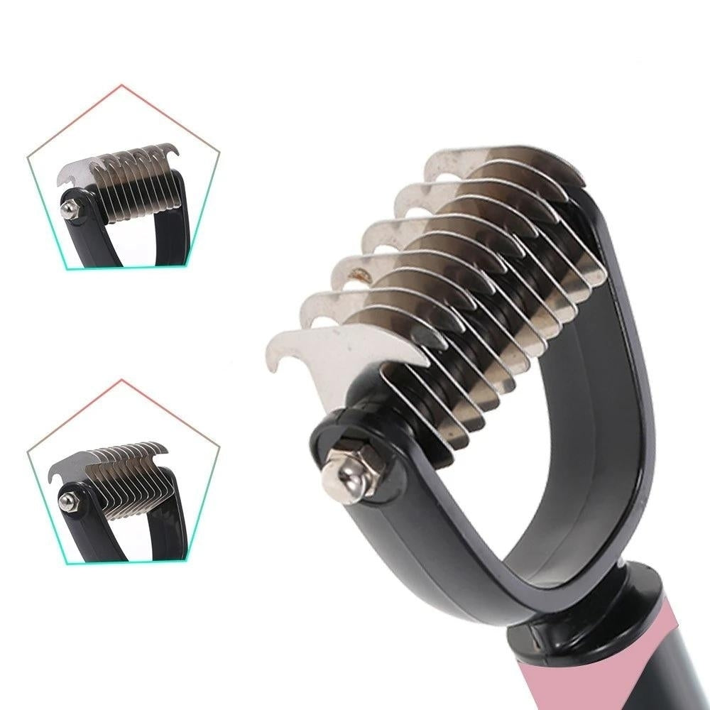 Pet Grooming Tool - Double Side Dematting Comb Remove Undercoat Mats Tangles Shedding Brushes Image 6