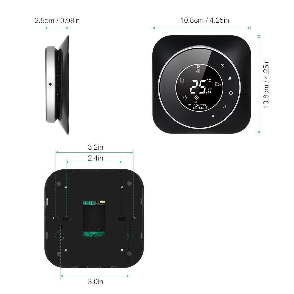 Programmable Thermostat 5+1+1 Six Periods Touchscreen LCD with Water Heating Thermoregulator Image 6